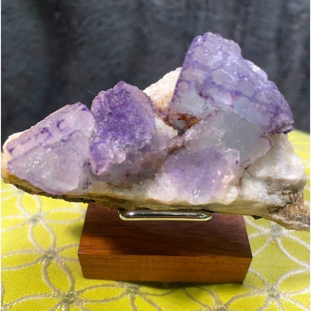 MY PERSONAL FAVORITE- PURPLE CUBIC FORMATION FLUORITE ON SPHALERITE 3”x2”